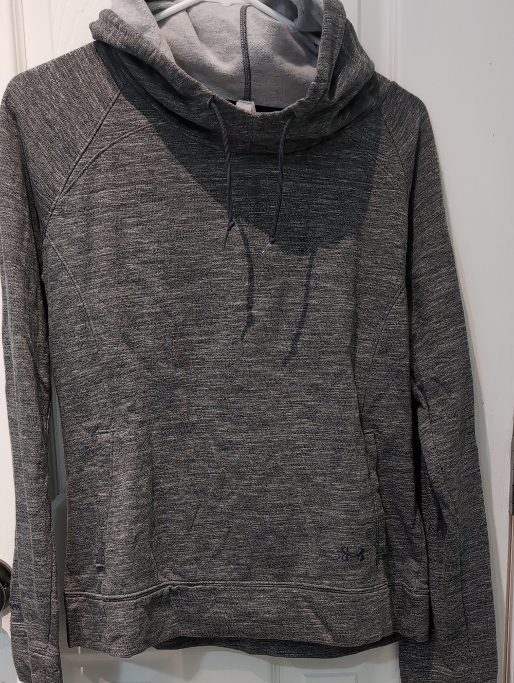 Women's Gray Pullover Hooded Sweater